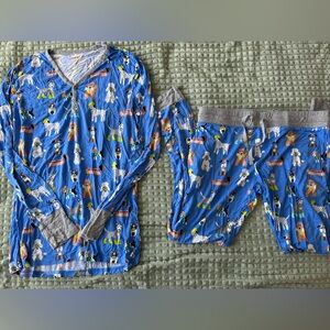 Little Sleepies Blue Animal Print Pajamas